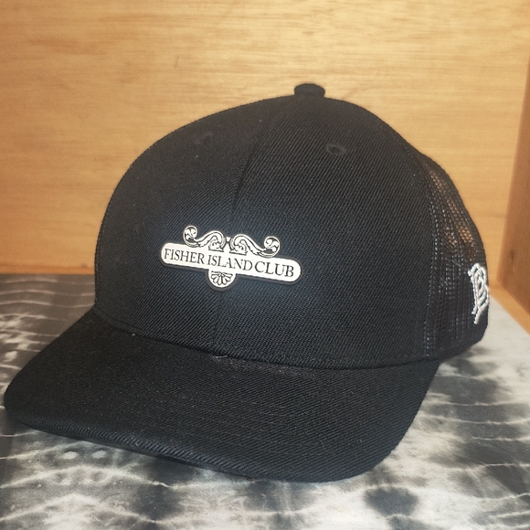 Fisher Island Club Black Mesh Cap - Picture 1 of 4
